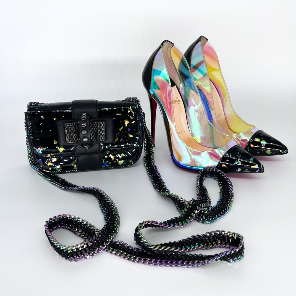 Rare Louboutin Debout 120 Disco Hologram Pumps - Picture 7 of 9